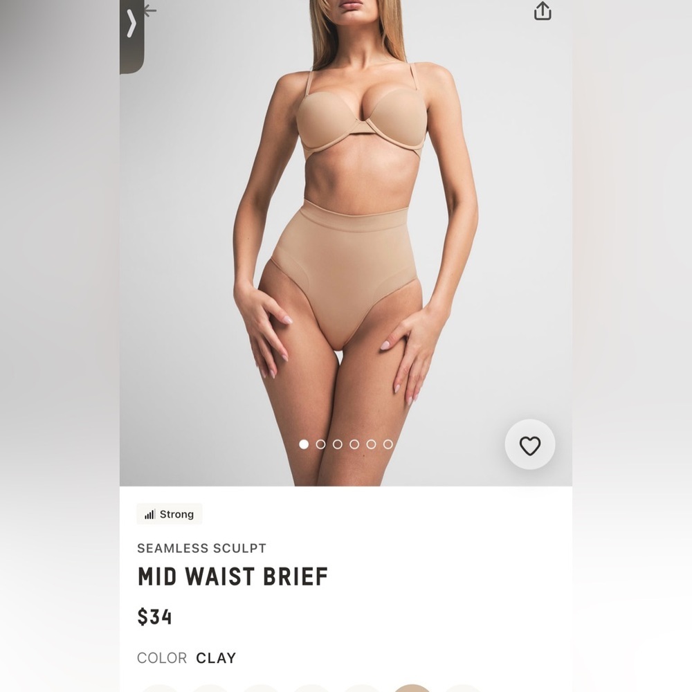 Skims seamless sculpt mid waist brief